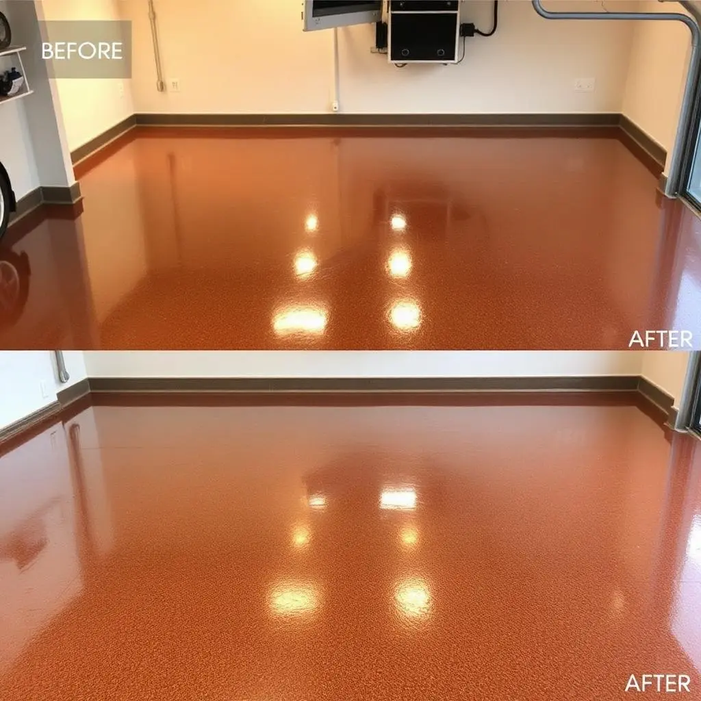 REPLACE: finished metallic epoxy garage floor install
