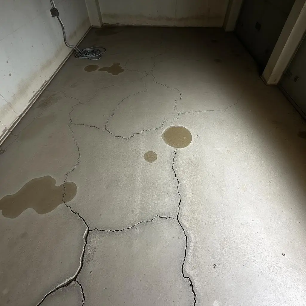 REPLACE: damaged garage concrete before installation